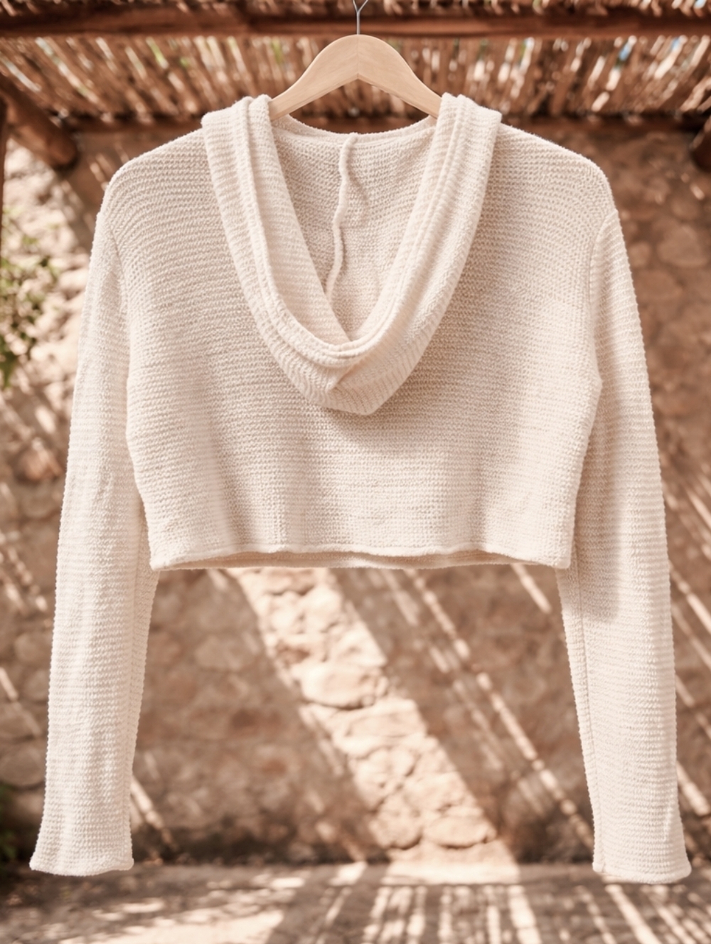 Ralph Lauren Purple Label 100% Linen Cropped Hooded Cardigan Size 4 Made in USA - Picture 7 of 16